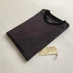 無印良品　長袖　Tシャツ　黒ボーダー　天竺編み　男女兼用　MUJI