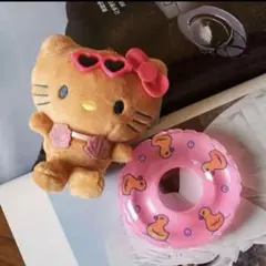 日焼けキティ　ぬいぐるみ　キーホルダー