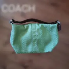 レトロ COACH　レディスバッグ　グリーン