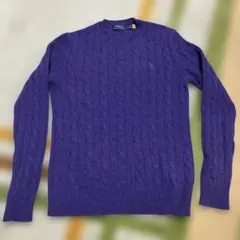 Polo Ralph Lauren 紫 ケーブルニット 54