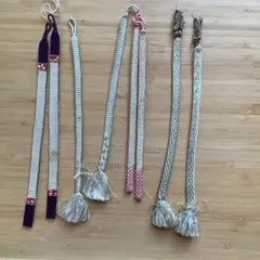 羽織の紐⑩　和装小物 タッセル付き４種