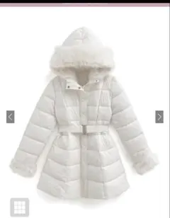 ベルト付きファーAラインダウンコート [kd79] GRL