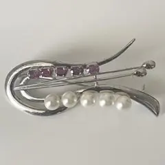 【サビ子さま専用】シルバー刻印 本真珠 ブローチ 4点セット パール コサージュ
