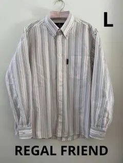 REGAL FRIEND 長袖ワイシャツ 左胸ポケット　L 綿100% ピンク