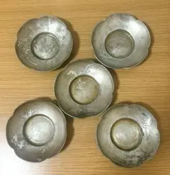 薩摩錫器 山崎製 純正錫 茶托 5個セット 伝統工芸品 - メルカリ
