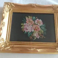 刺繍額　プチポワン ウィーン プチポワン 刺繍額 - メルカリ