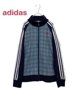 adidas アディダス ハウンドトゥースジャケット千鳥格子 トラックジャケット