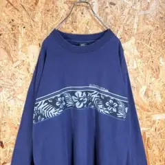 90's USA製 クイックシルバーロンTシャツ長袖ハイビスカスのサムネイル