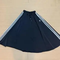 【美品】adidas アディダス ロング フレアスカート XS ブラック
