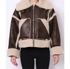 EMODA ショートフェイクムートンブルゾン