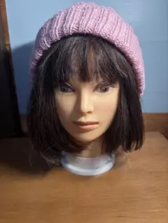 ハンドメイド★段々模様のニット帽