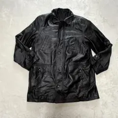 極美品　ラムレザージャケット　メンズ　Mサイズ　ブラック