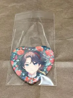 三枝明那　にじさん　バレンタイン　缶バッジ　ハート型缶バッジ