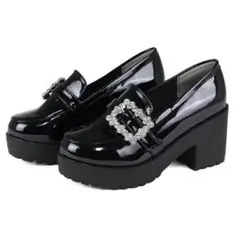 厚底 ビジュー バックル パンプス ラブハンター（LOVE HUNTER）