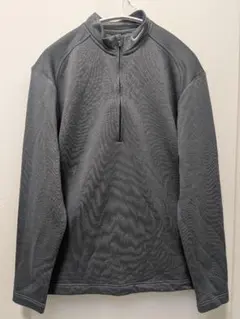 Nike ゴルフ Dri-FIT グレー ハーフジップ プルオーバー 刺繍ロゴ