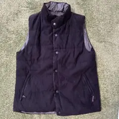 ダウンベスト・キルティングベスト 黒 グレー リバーシブル