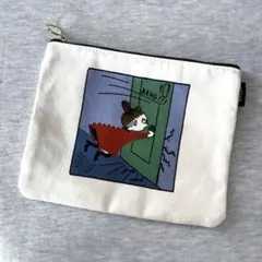 【MOOMIN】美品 リトルミイ フラットポーチ 北欧 キャンバス生地 コットンのサムネイル