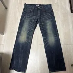 EDWIN ダークブルー ストレートジーンズ