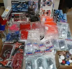 受注生産ミニ四駆MSフレキ新リアV 赤入荷ポリカ塗装可応相談 説明必読オマケ付き