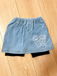 【アンパンマン】デニム風 レギンス付スカート 95cm