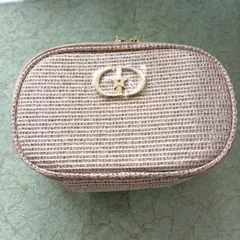 クリスチャンディオール　dior ゴールドラメ　化粧ポーチ　コスメポーチ　限定