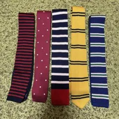 ニットタイ5本セット バラ売り不可