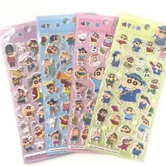 クレヨンしんちゃん ぷっくり 立体シール マシュマロシール4枚 6-⑥