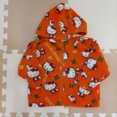Hello Kitty フリースジャケット アウター キティオレンジ 80