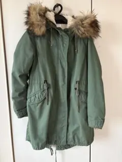 モッズコート カーキ ボアライナー ファー付き