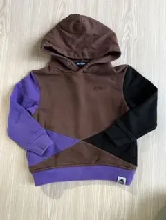 XLARGE パーカー 100cm ブラウン/パープル/ブラック