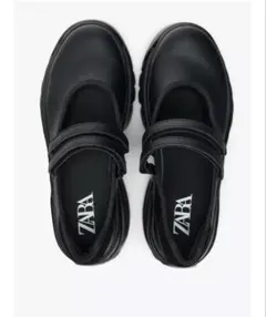 ZARA バレエフラットスニーカー ブラック/36