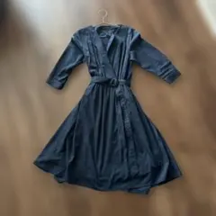 ユナイテッドアローズ　closet story ネイビー ワンピース ベルト付き