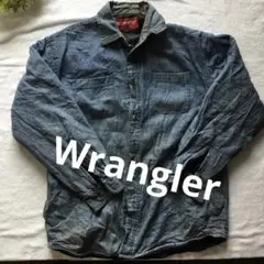 Wrangler デニムシャツ M 裏地ネルシャツ　難有り