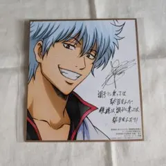 銀魂 坂田銀時 初版限定特典 Wメッセージ ミニ色紙