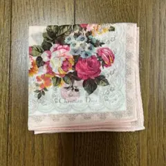 Christian Dior フラワープリント ハンカチ