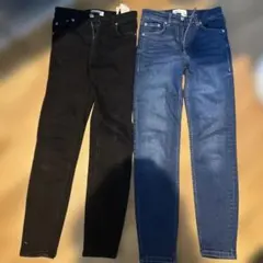 ZARA スキニーデニム ブラック ブルー 2色セット