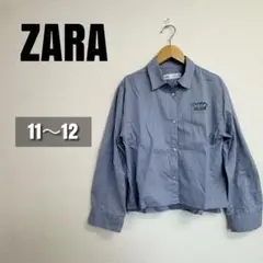 【美品】ZARA ブラウス ブルー キッズサイズ11～12
