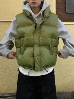 nugu LUIJOIE シンプルオープンダウンベスト　ブラック