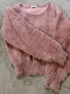 シャギーニット ピンク Earth Music&Ecology