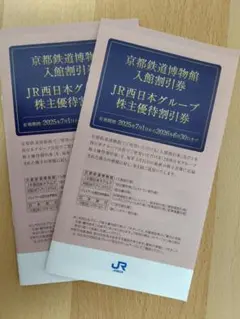 JR西日本 株主優待 冊子 京都鉄道博物館入館割引券など