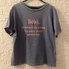 GRL グレイル　Tシャツ　ブルー　Bebe 刺繍入り