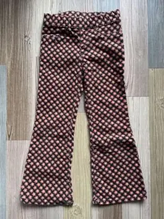 H&M 花柄　コーデュロイ　フレアパンツ 105