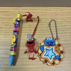 USJ限定 セサミストリート エルモ キーホルダー シャーペン 3点セット
