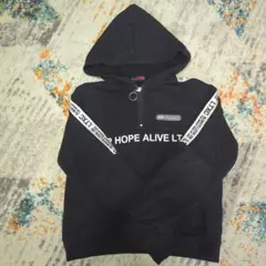 Love Toxic 黒パーカー フード付き