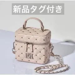 Darich キルティングビジュースクエアミニバッグ バニティ ピンク PNK