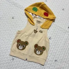 Miki House フード付きベスト 80