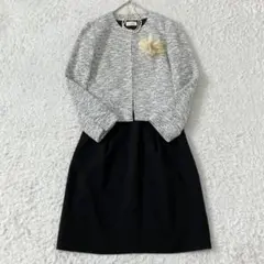 極美品✨プラステ PLST セットアップ ツイード ノーカラー 大きいサイズ L