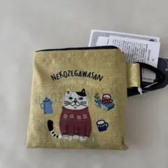 NEKOZEGAWASAN 折りたたみエコバッグ Mサイズ 約 43×24cm