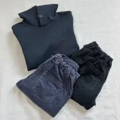 キッズ シンプルコーデ3点 まとめ売りパーカー 長ズボン 135cm〜140cm