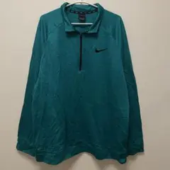 美品✨Nike 【XXL】Dri-FIT ジップアップ トレーナー　緑のサムネイル